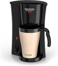 Load image into Gallery viewer, Black+Decker Brew &#39;n Go Personal Coffeemaker with Travel Mug,15 ounce Black/Beige, DCM18