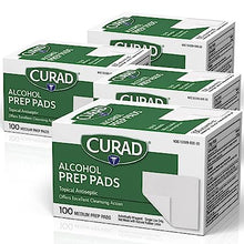 Load image into Gallery viewer, Curad Alcohol Prep Pads , Thick Alcohol Swabs (Pack of 400)