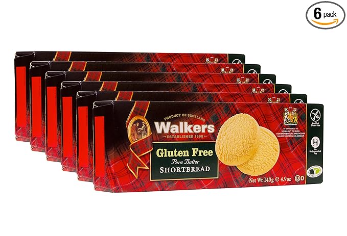 Walker’s Pure Butter Shortbread Rounds, Gluten Free Cookies - 9-Count Box (Pack of 6) - Authentic Shortbread Cookies from Scotland