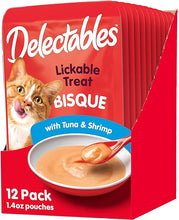 Load image into Gallery viewer, Delectables Bisque Lickable Wet Cat Treats - Tuna &amp; Shrimp - 12 Pack