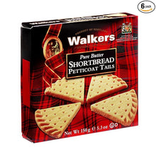 Load image into Gallery viewer, Walker&#39;s Shortbread Petticoat Tails Cookies, Pure Butter Shortbread Cookies, 5.3 Oz Box (Pack of 6)