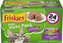 Load image into Gallery viewer, Purina Friskies Pate Wet Cat Food, Picky Pack Turkey &amp; Giblets Dinner - (24) 5.5 oz. Cans