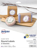 Avery Printable Round Labels with Sure Feed, 2