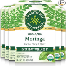 Load image into Gallery viewer, Traditional Medicinals Tea, Organic Moringa, Everyday Wellness, with Spearmint &amp; Sage, 96 Tea Bags (6 Pack)
