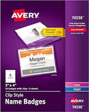 Avery Clip Name Tags, Print or Write, 3