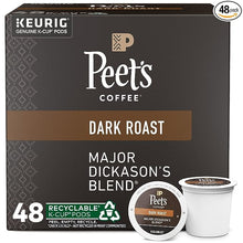 Load image into Gallery viewer, Peet&#39;s Coffee, Dark Roast K-Cup Pods for Keurig Brewers - Major Dickason&#39;s Blend 48 Count (1 Box of 48 K-Cup Pods)