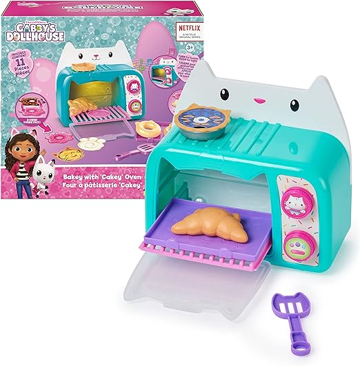 Gabby’s Dollhouse, Bakey with Cakey Oven, Kitchen Toy with Lights and Sounds, Toy Kitchen Accessories and Play Food, Kids Toys for Ages 3 and up