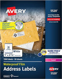 Avery Waterproof Printable Address Labels with Sure Feed, 1