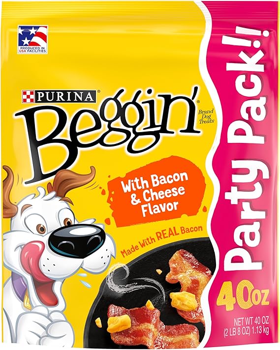 Purina Beggin' Strips With Real Meat Dog Training Treats With Bacon and Cheese Flavors - 40 oz. Pouch