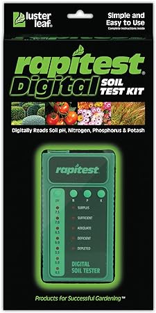 Luster Leaf 1605 Digital Soil Kit for pH, N, P and K, 25 Tests